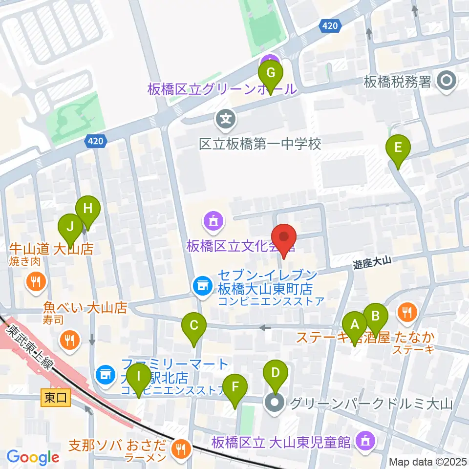 ダボスタジオ周辺の駐車場・コインパーキング一覧地図