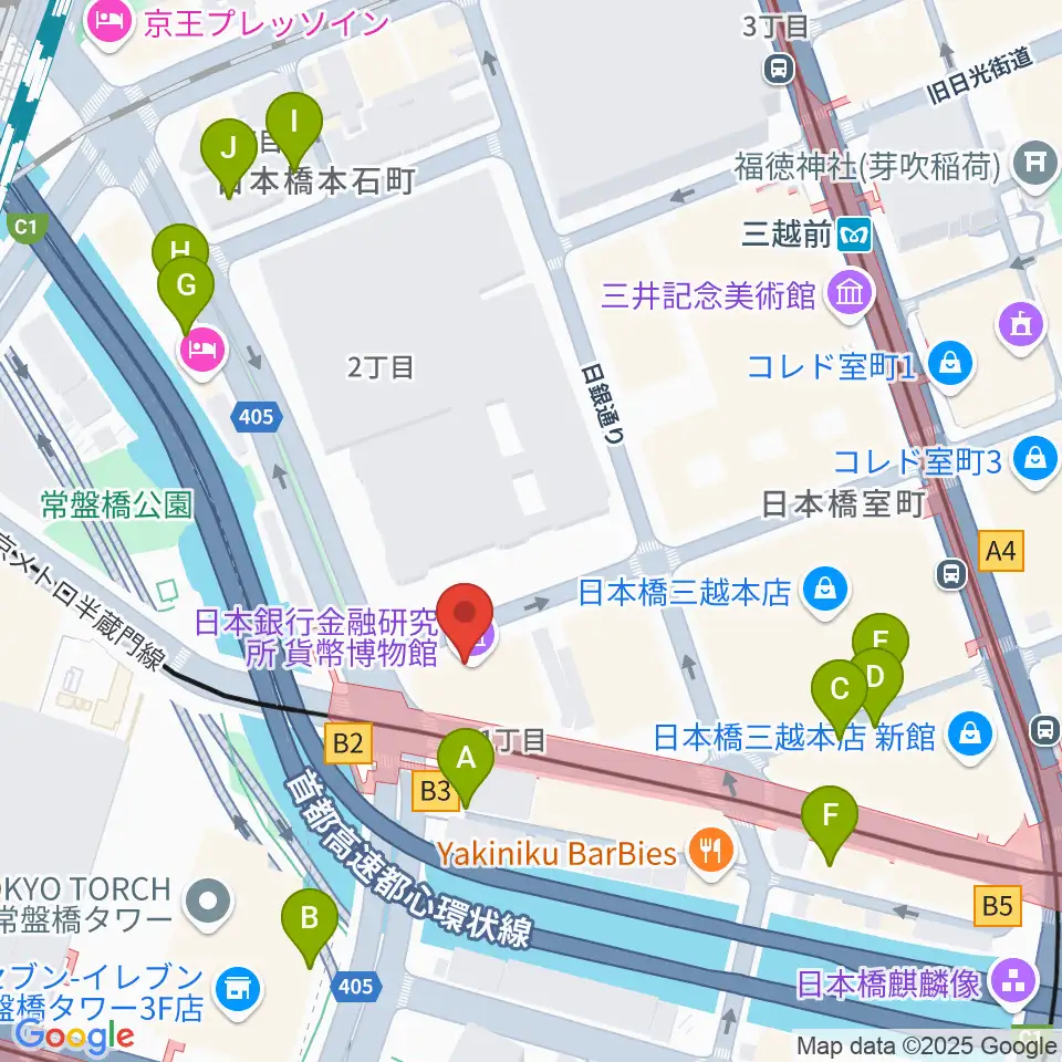 貨幣博物館周辺の駐車場・コインパーキング一覧地図