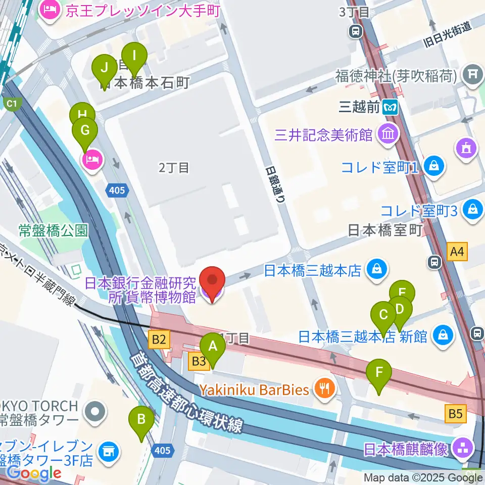 貨幣博物館周辺の駐車場・コインパーキング一覧地図