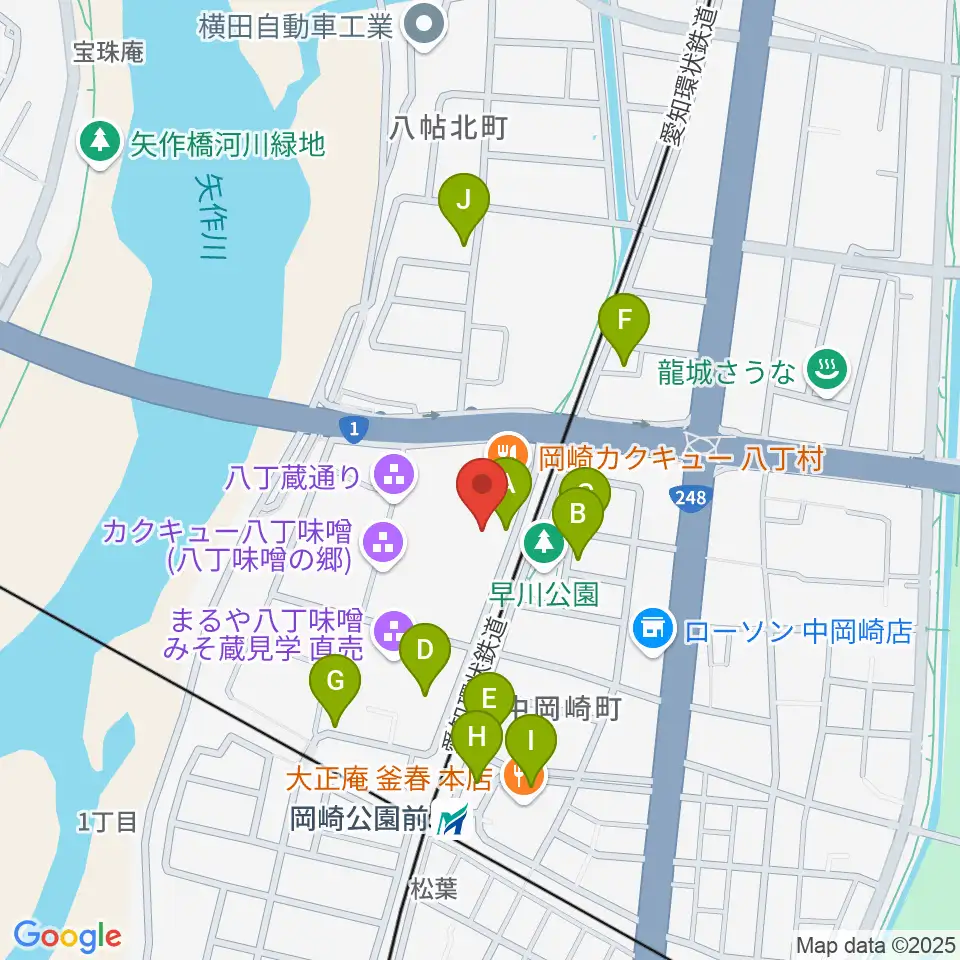 八丁味噌の郷 史料館周辺の駐車場・コインパーキング一覧地図