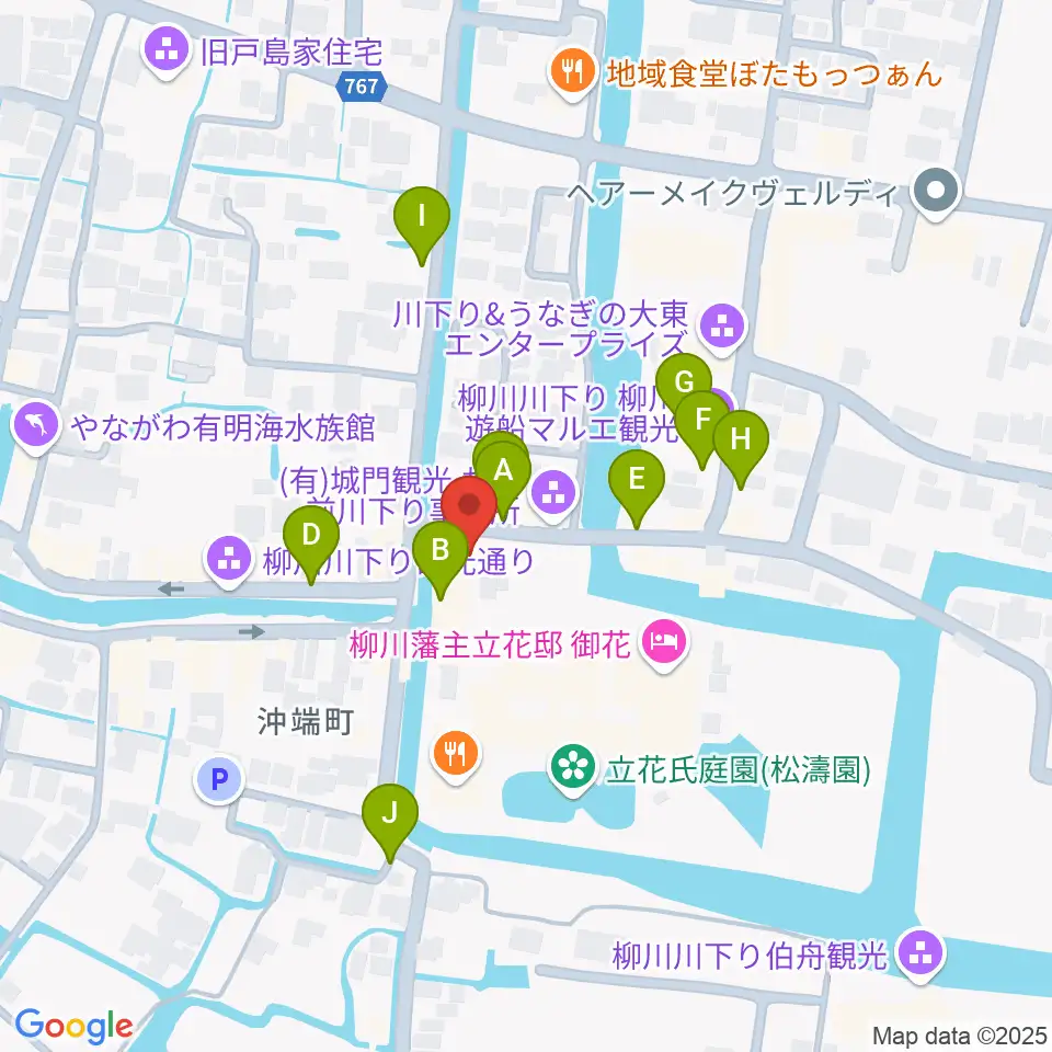 立花家史料館周辺の駐車場・コインパーキング一覧地図