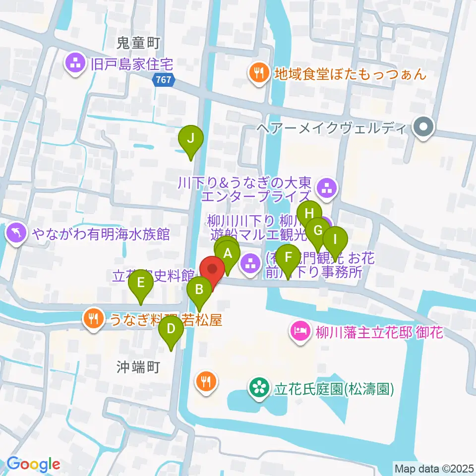 立花家史料館周辺の駐車場・コインパーキング一覧地図