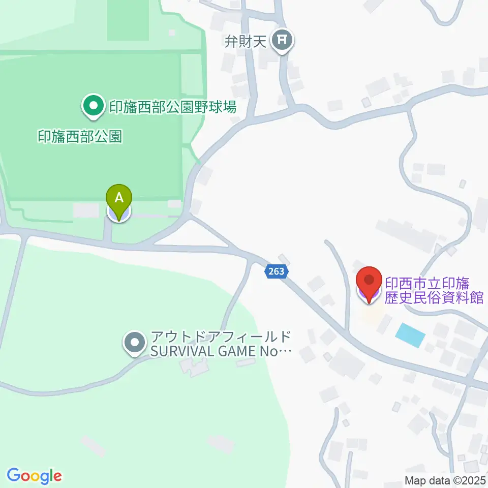 印西市立印旛歴史民俗資料館周辺の駐車場・コインパーキング一覧地図