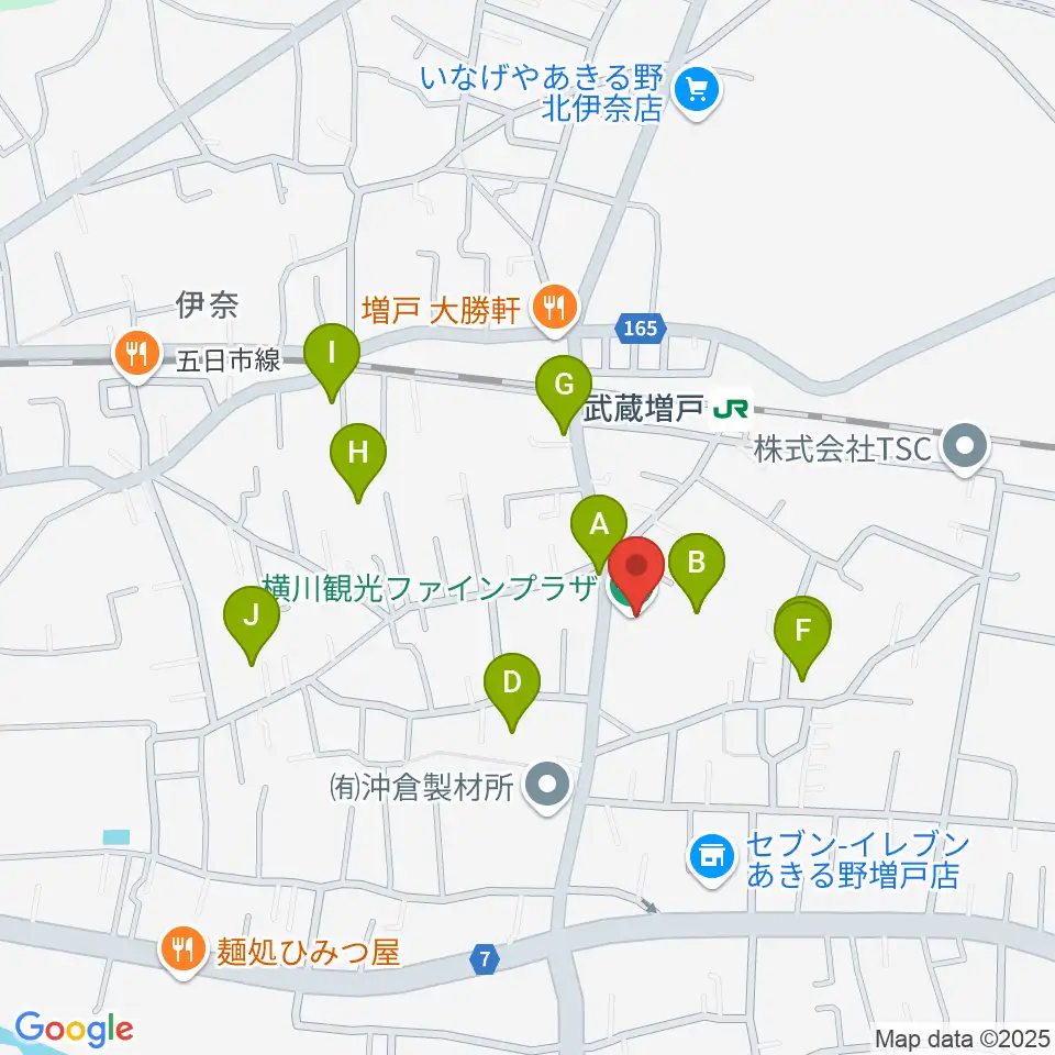 横川観光ファインプラザ周辺の駐車場・コインパーキング一覧地図