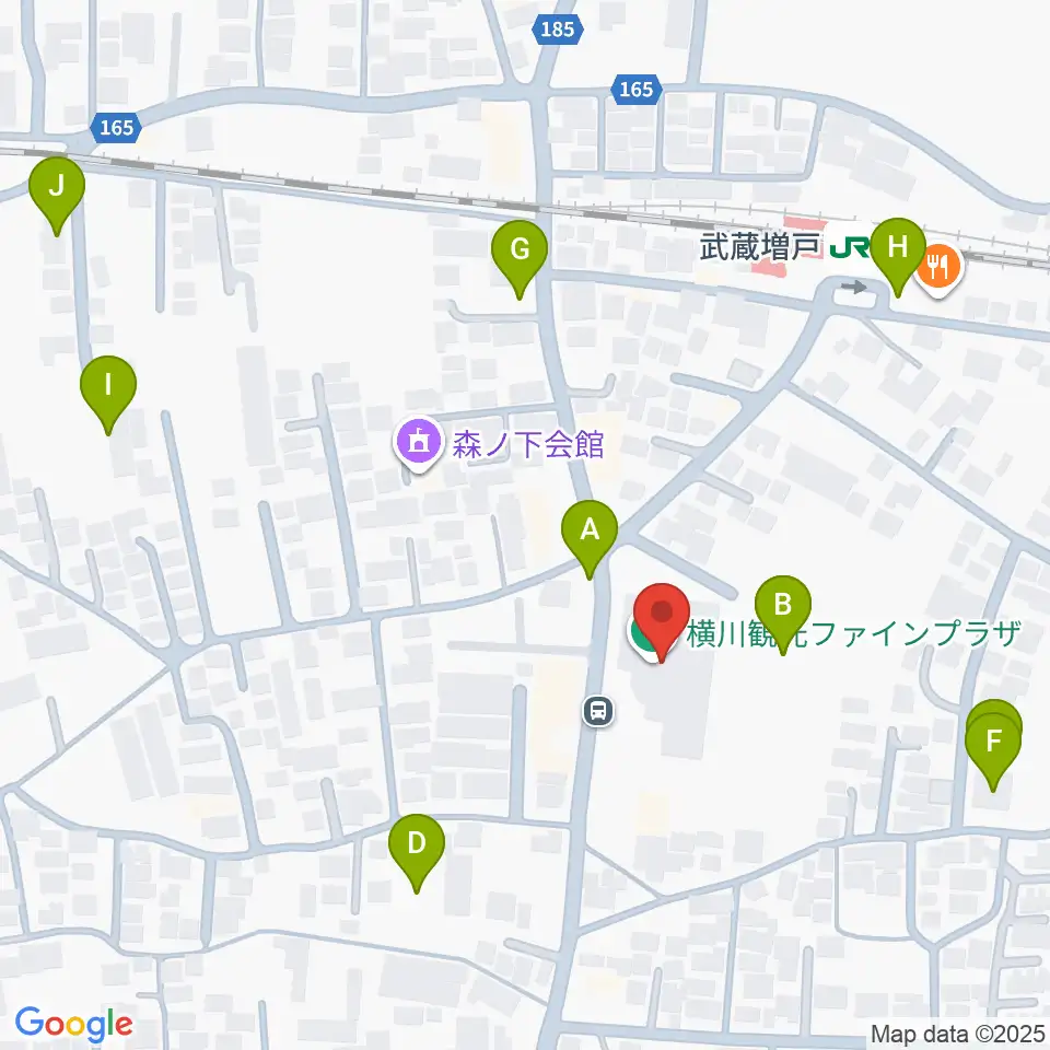 横川観光ファインプラザ周辺の駐車場・コインパーキング一覧地図