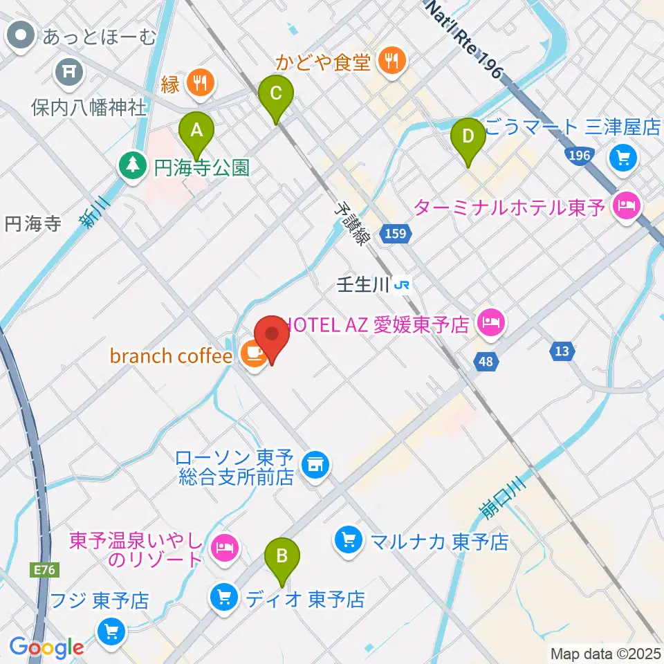 西条市立東予郷土館周辺の駐車場・コインパーキング一覧地図