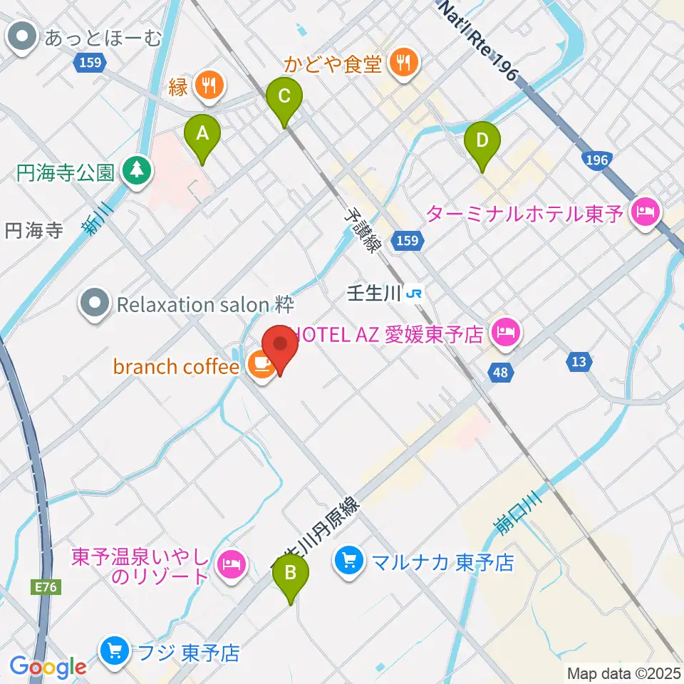 西条市立東予郷土館周辺の駐車場・コインパーキング一覧地図