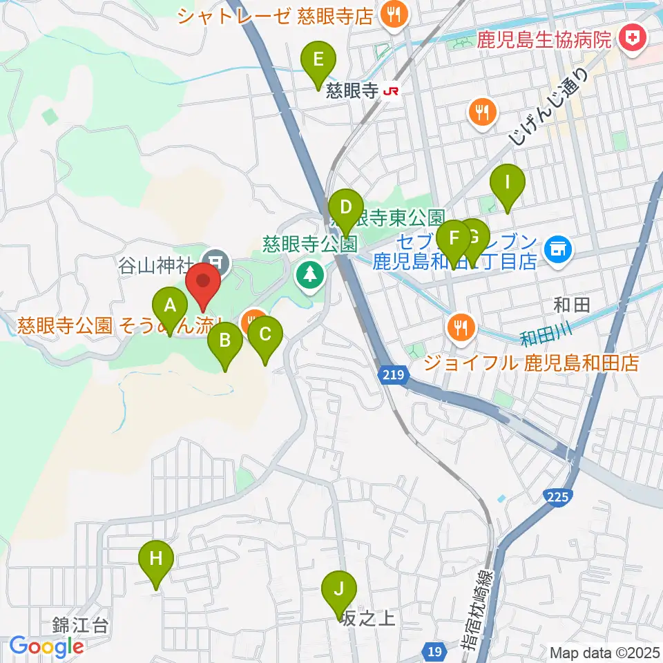 鹿児島市立ふるさと考古歴史館周辺の駐車場・コインパーキング一覧地図