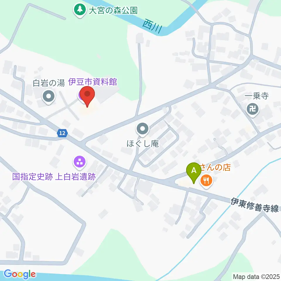伊豆市資料館周辺の駐車場・コインパーキング一覧地図