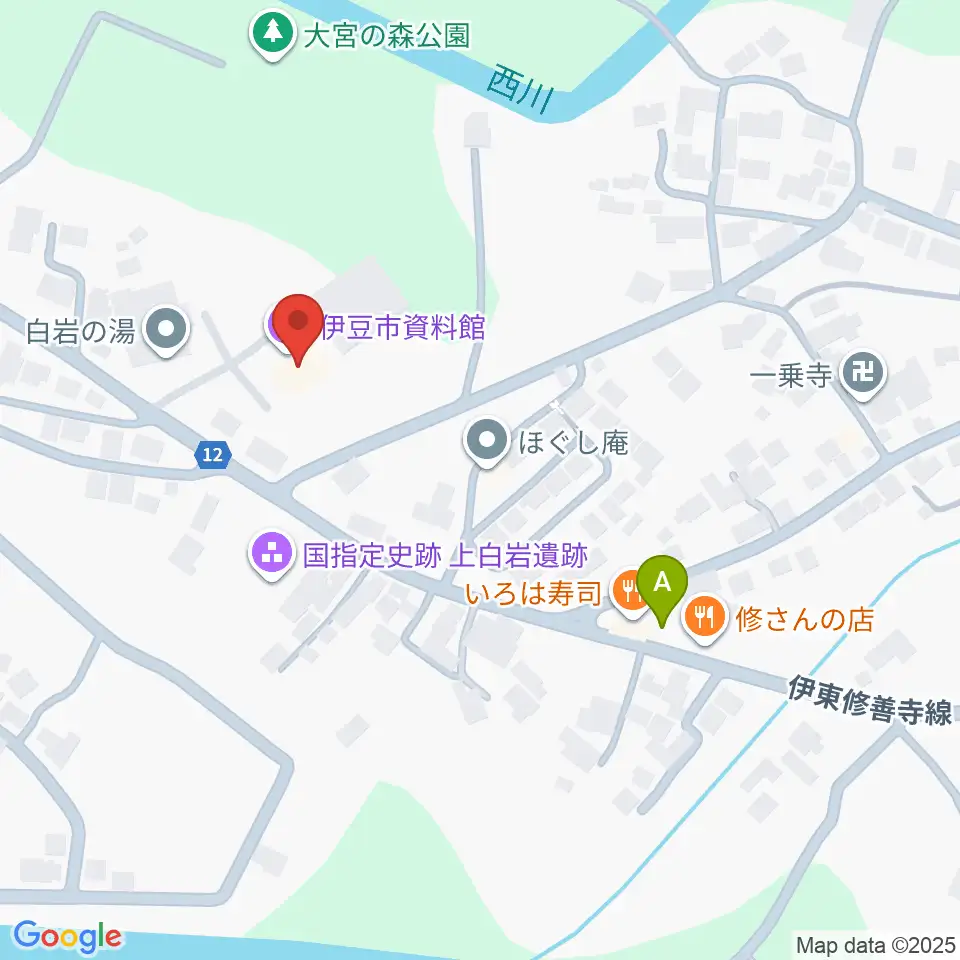 伊豆市資料館周辺の駐車場・コインパーキング一覧地図