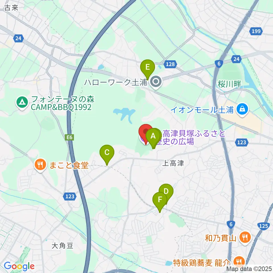高津貝塚ふるさと歴史の広場周辺の駐車場・コインパーキング一覧地図