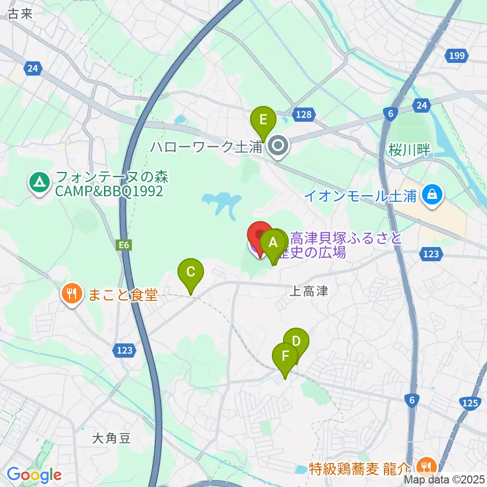 高津貝塚ふるさと歴史の広場周辺の駐車場・コインパーキング一覧地図