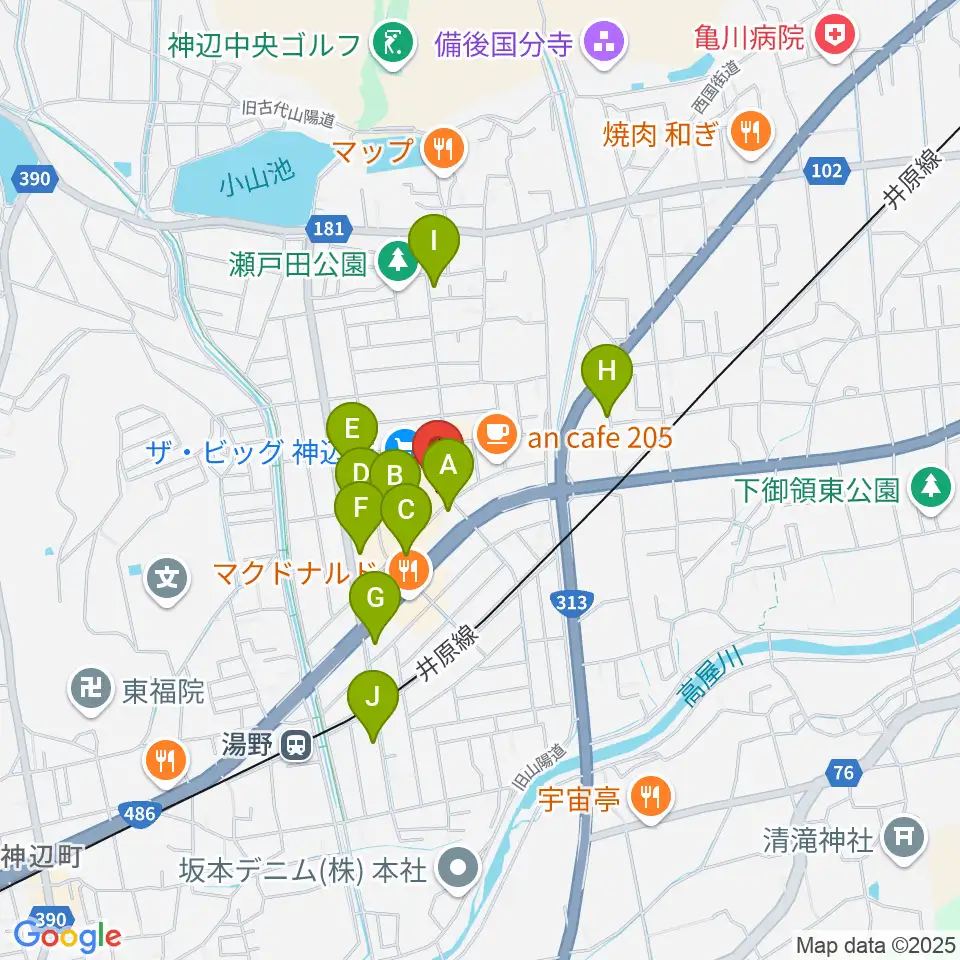 菅茶山記念館周辺の駐車場・コインパーキング一覧地図