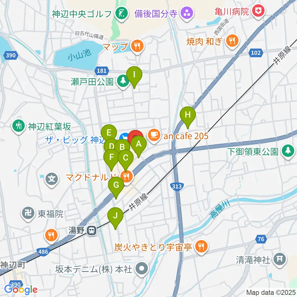 菅茶山記念館周辺の駐車場・コインパーキング一覧地図