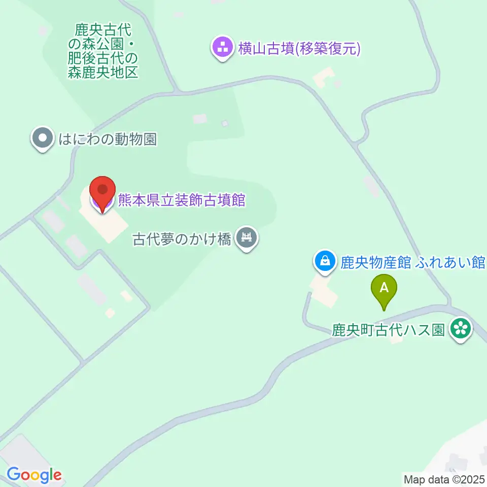 熊本県立装飾古墳館周辺の駐車場・コインパーキング一覧地図