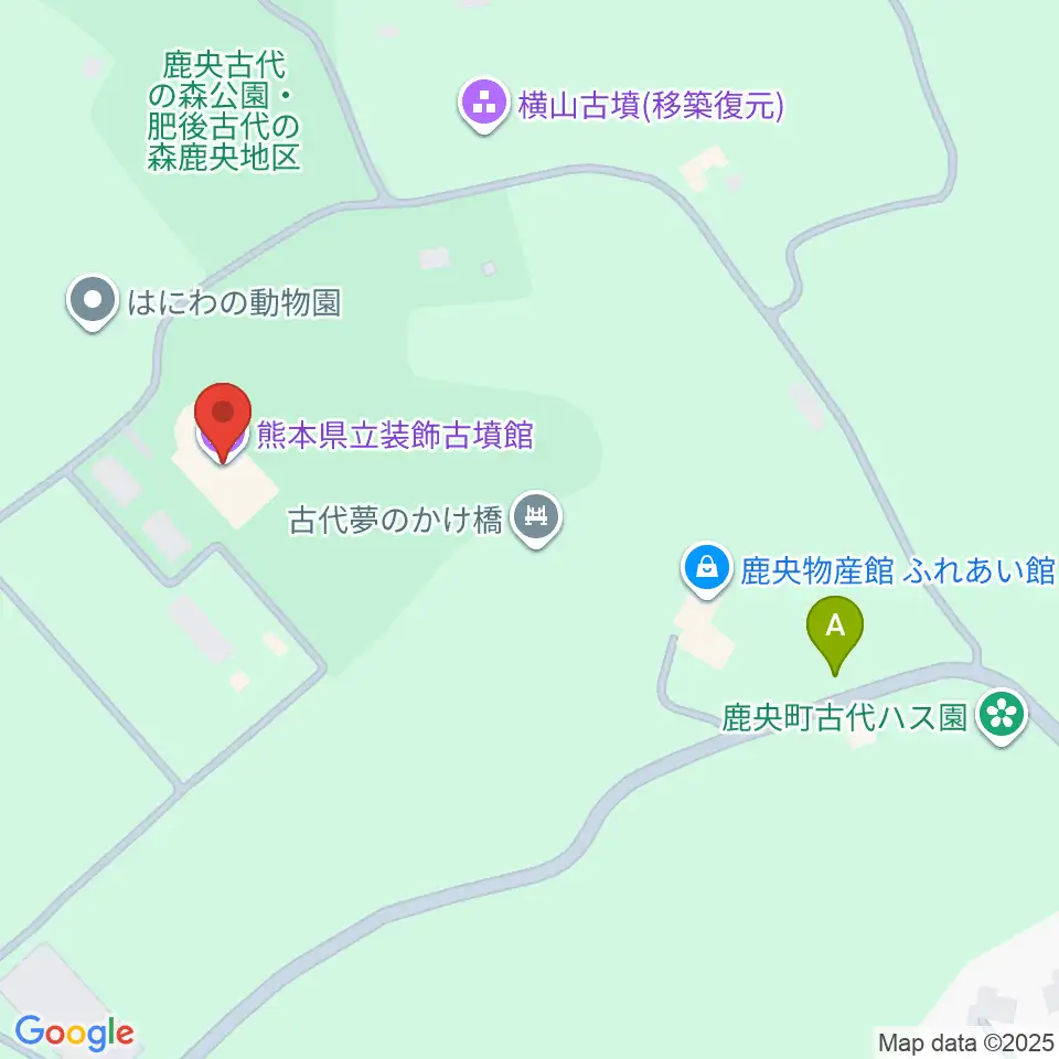 熊本県立装飾古墳館周辺の駐車場・コインパーキング一覧地図