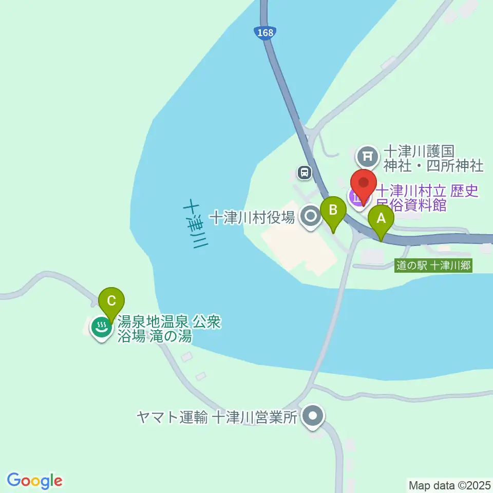 十津川村歴史民俗資料館周辺の駐車場・コインパーキング一覧地図