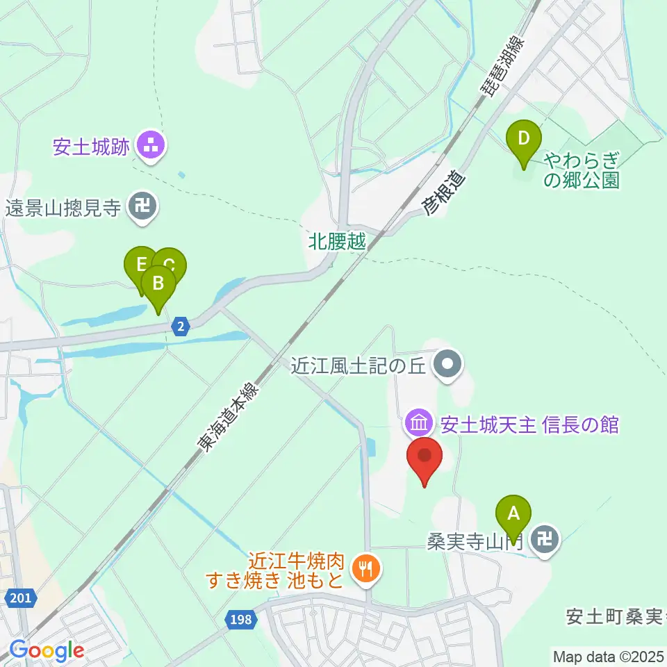 安土文芸の郷グラウンド周辺の駐車場・コインパーキング一覧地図