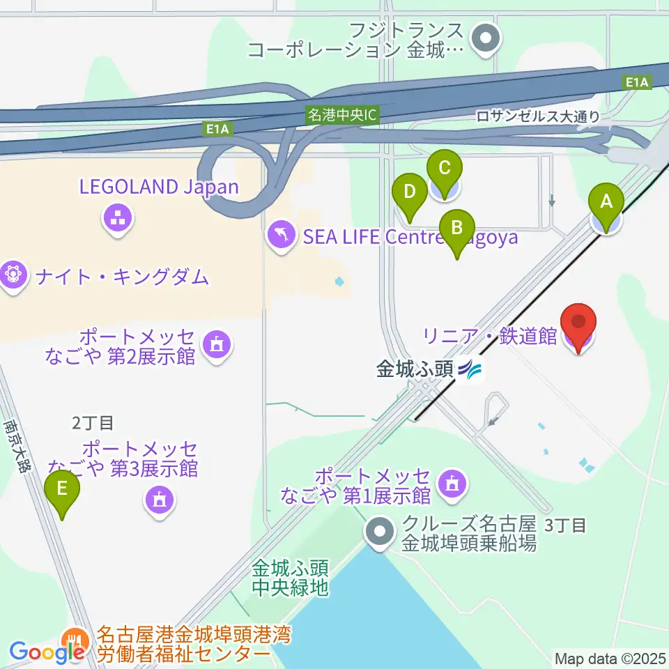 リニア・鉄道館周辺の駐車場・コインパーキング一覧地図