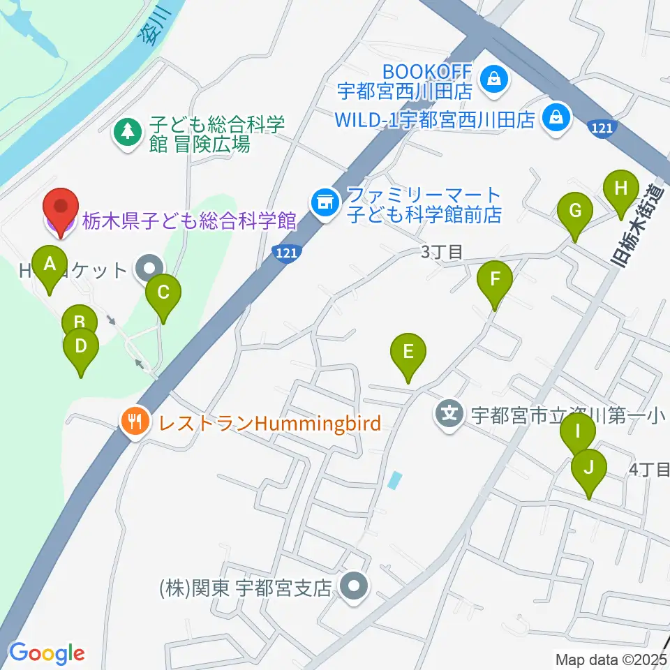 コジマ子どもサイエンスパーク周辺の駐車場・コインパーキング一覧地図