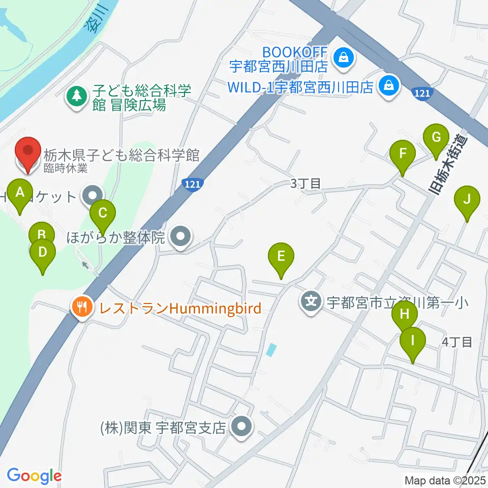 コジマ子どもサイエンスパーク周辺の駐車場・コインパーキング一覧地図