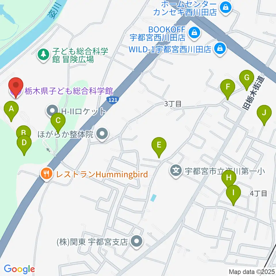 コジマ子どもサイエンスパーク周辺の駐車場・コインパーキング一覧地図