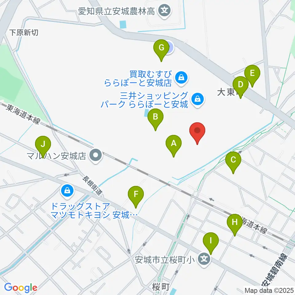 シネマワールドららぽーと安城周辺の駐車場・コインパーキング一覧地図