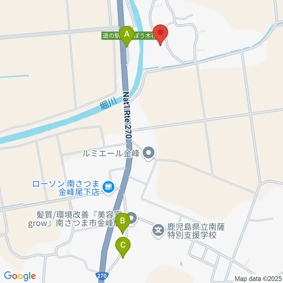 南さつま市歴史交流館金峰周辺の駐車場・コインパーキング一覧地図