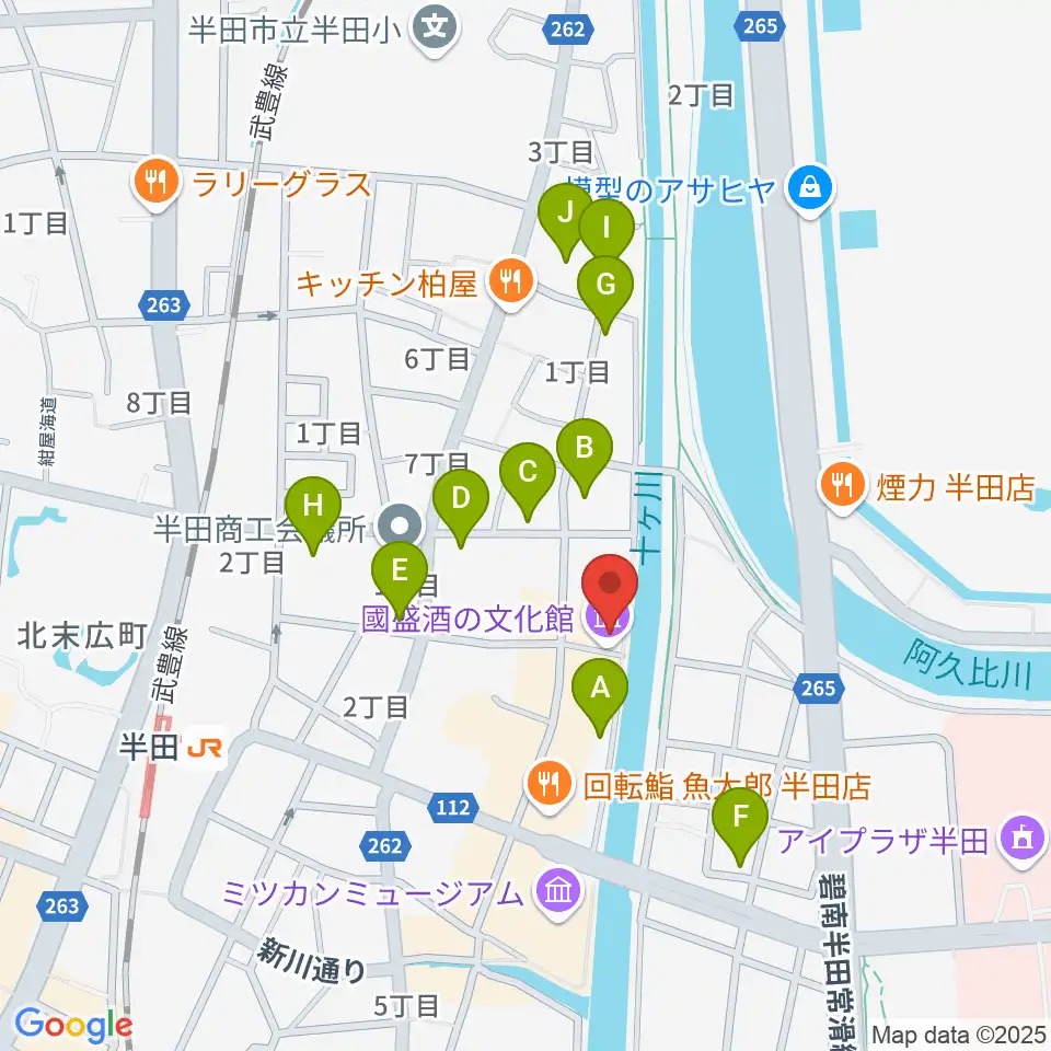 國盛 酒の文化館周辺の駐車場・コインパーキング一覧地図