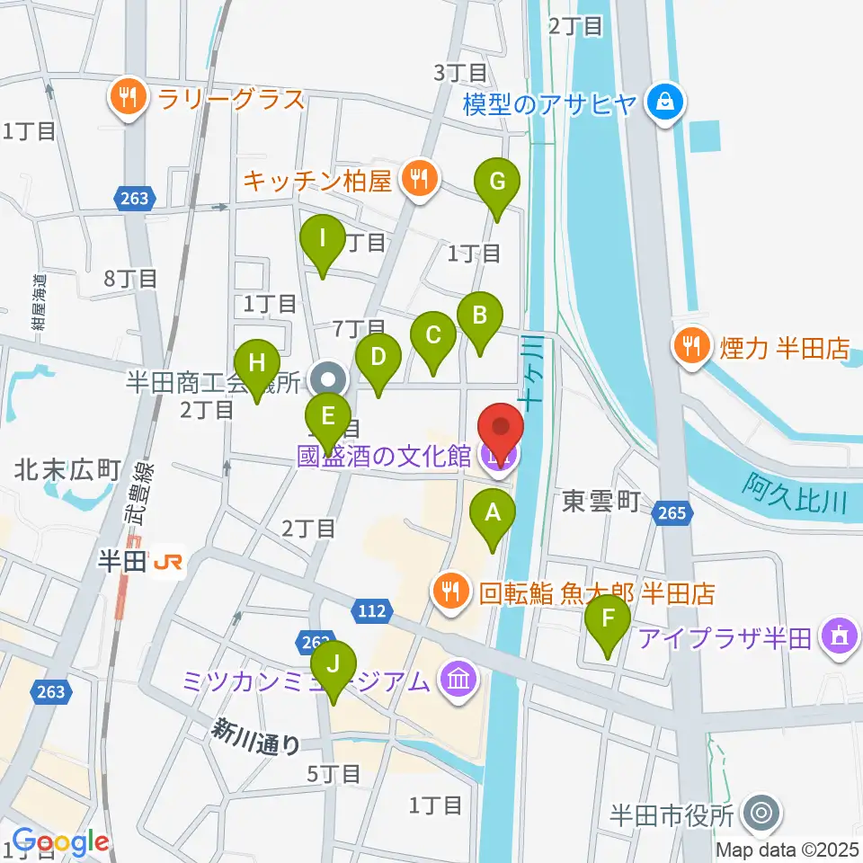 國盛 酒の文化館周辺の駐車場・コインパーキング一覧地図