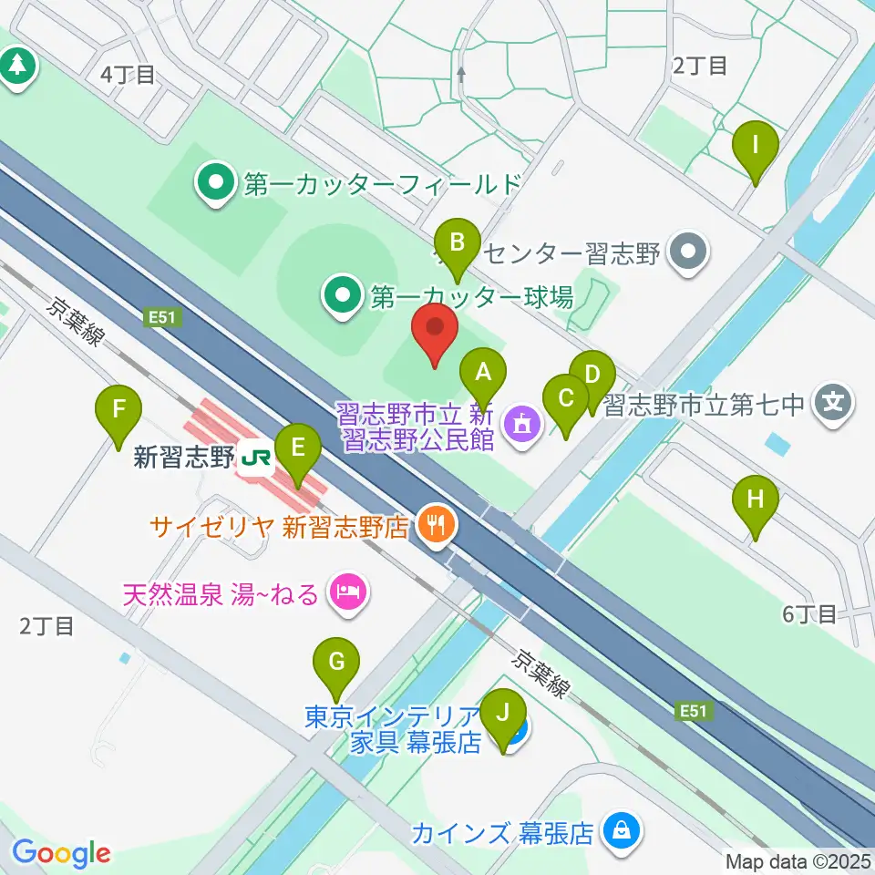 秋津公園多目的広場周辺の駐車場・コインパーキング一覧地図