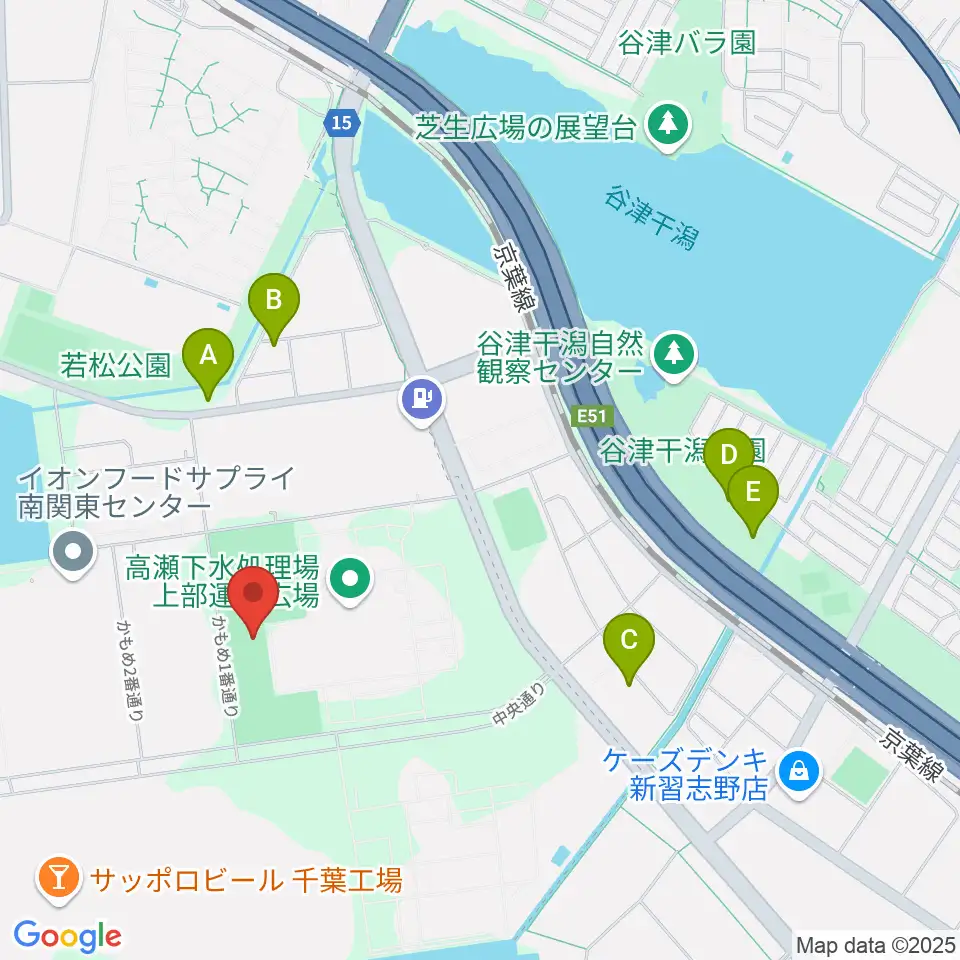 高瀬町まちかどスポーツ広場周辺の駐車場・コインパーキング一覧地図