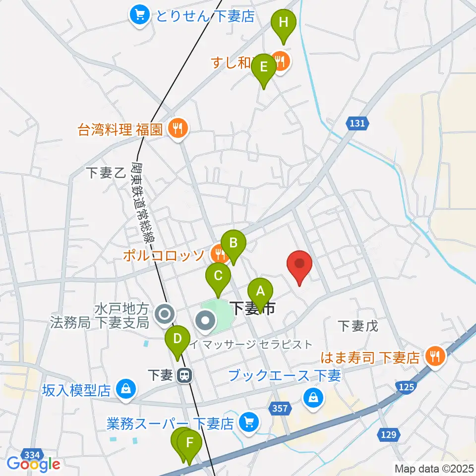 LIXIL下妻総合体育館周辺の駐車場・コインパーキング一覧地図