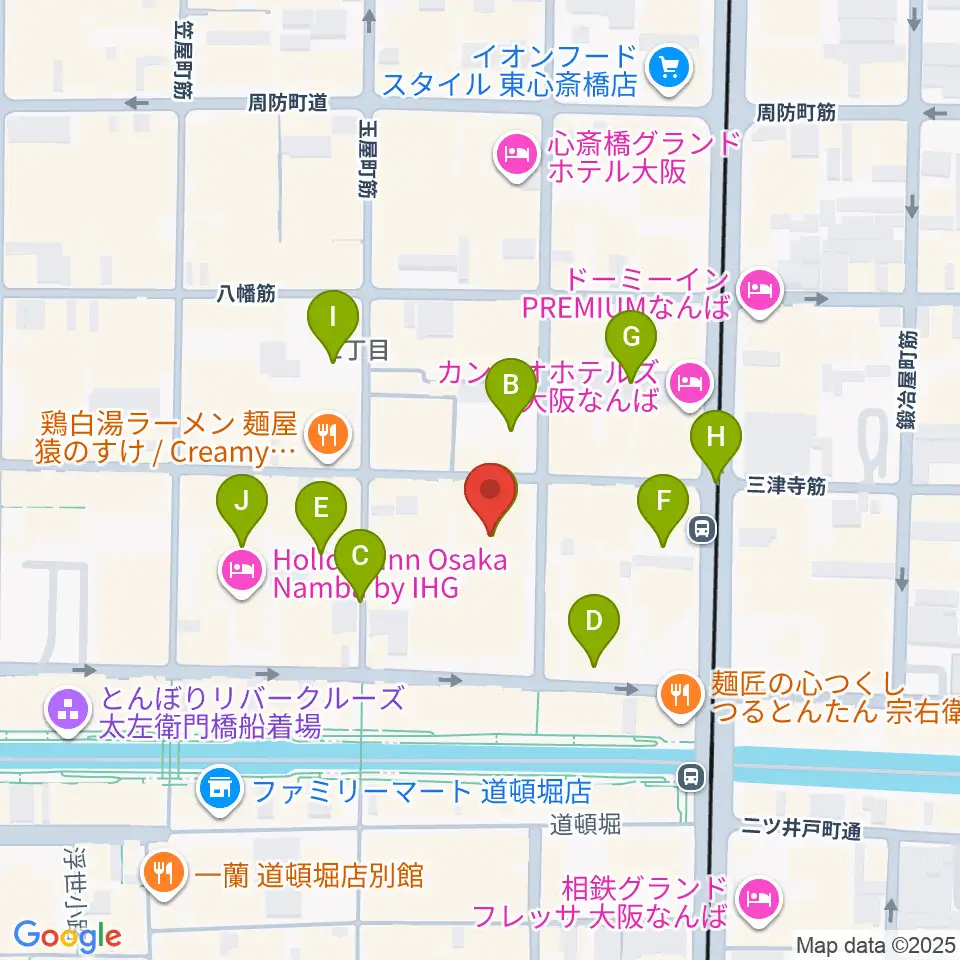 PLUSWIN HALL 大阪周辺の駐車場・コインパーキング一覧地図