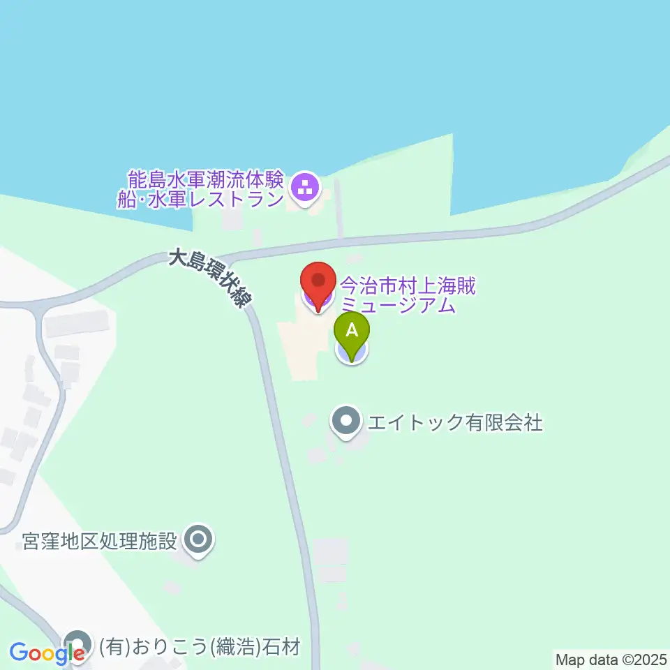 今治市村上海賊ミュージアム周辺の駐車場・コインパーキング一覧地図