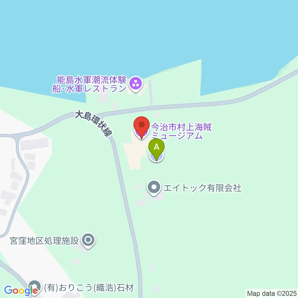 今治市村上海賊ミュージアム周辺の駐車場・コインパーキング一覧地図