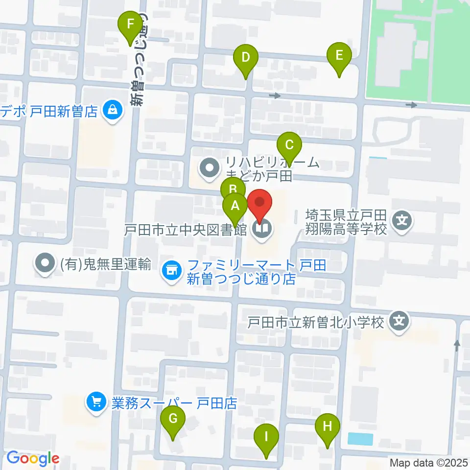 戸田市立郷土博物館周辺の駐車場・コインパーキング一覧地図