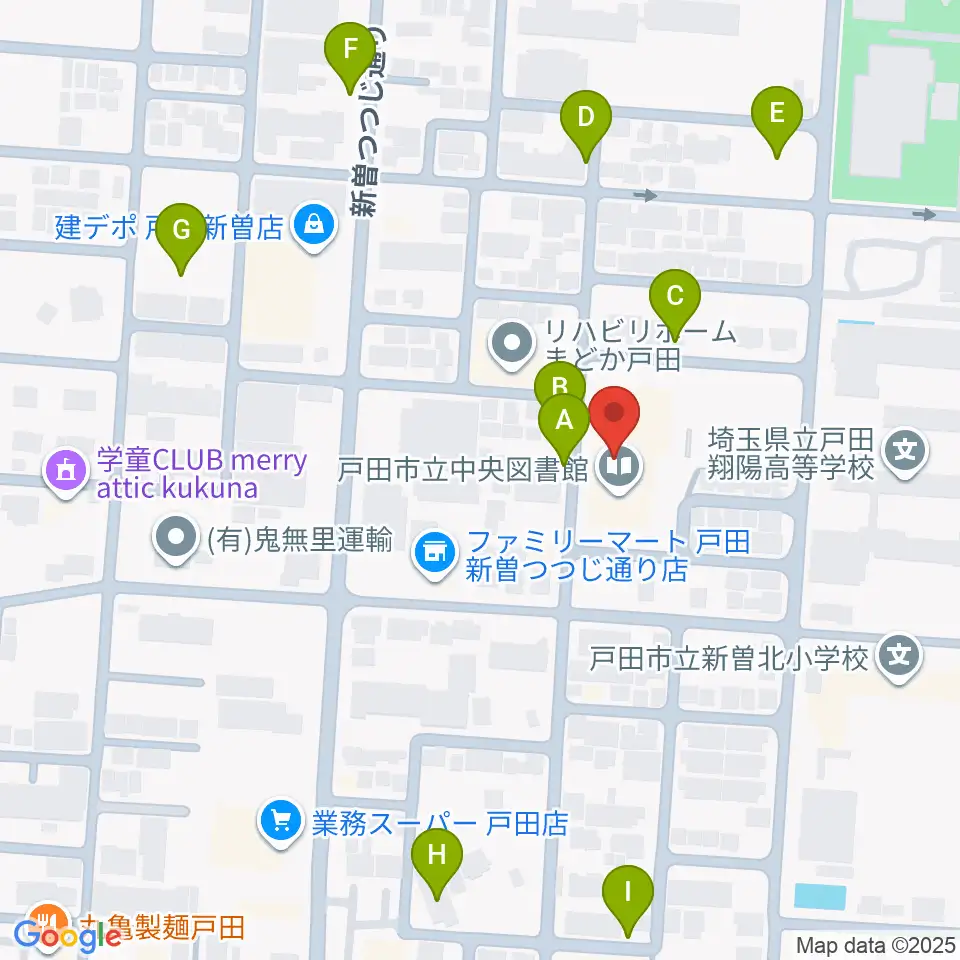 戸田市立郷土博物館周辺の駐車場・コインパーキング一覧地図