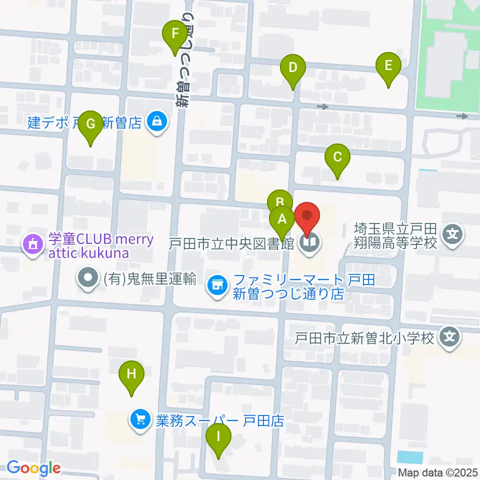 戸田市立郷土博物館周辺の駐車場・コインパーキング一覧地図