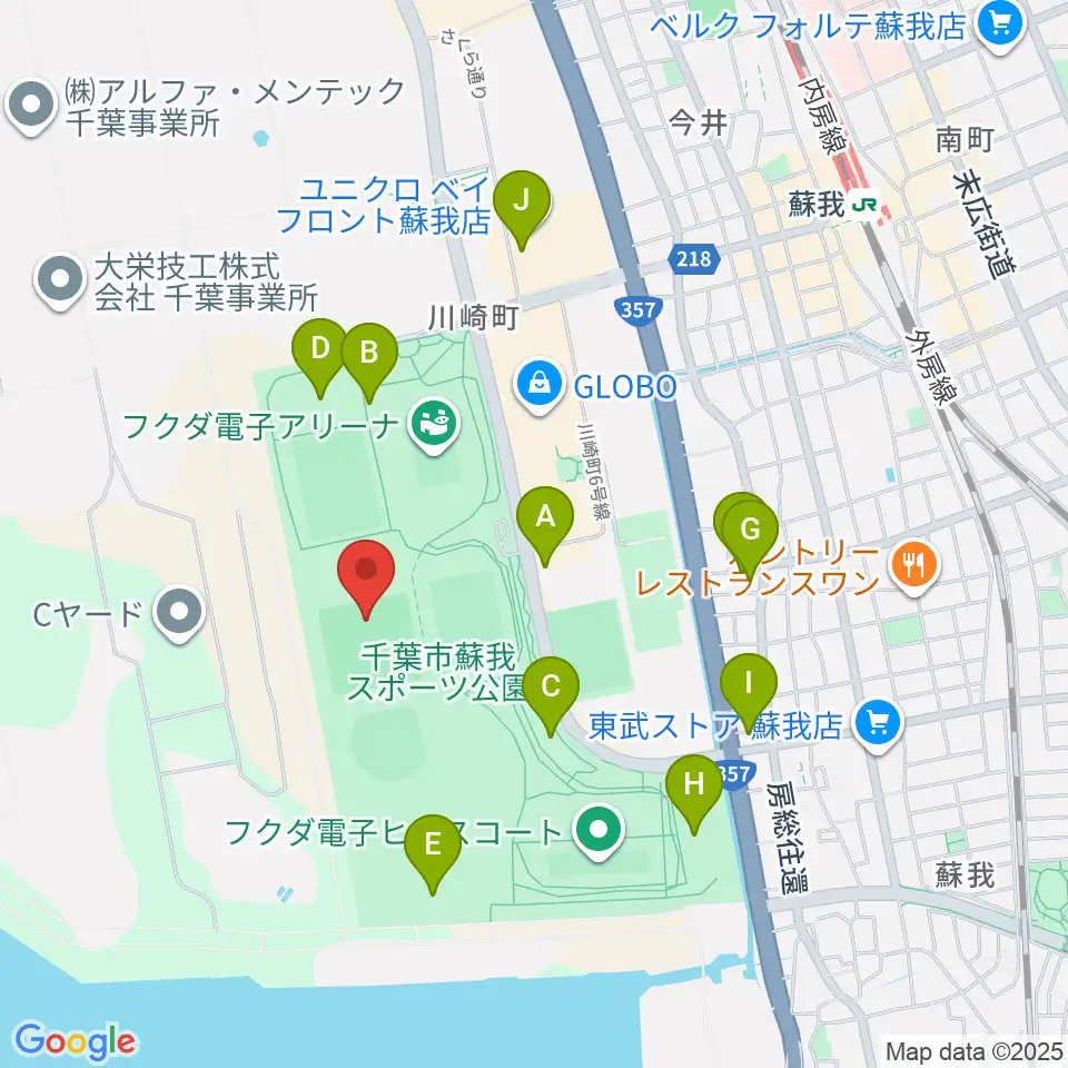フクダ電子グラウンド周辺の駐車場・コインパーキング一覧地図