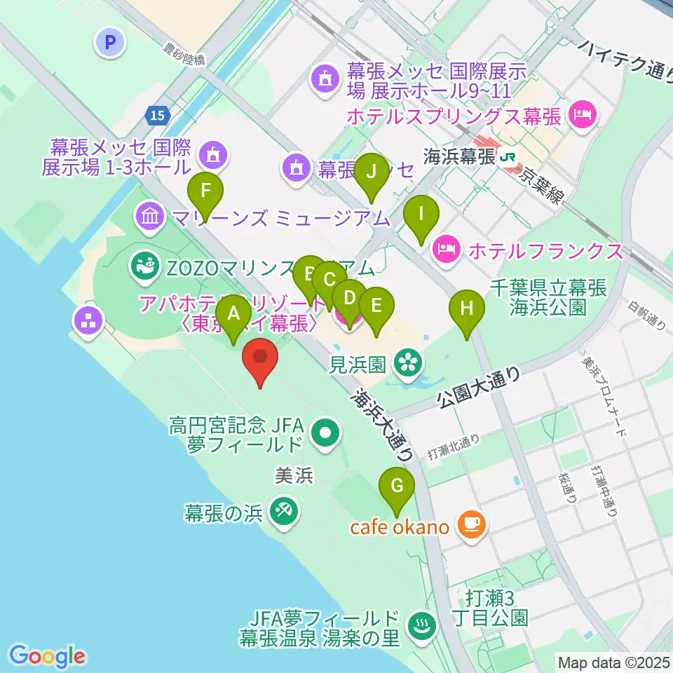 JFA夢フィールドC・Dピッチ周辺の駐車場・コインパーキング一覧地図