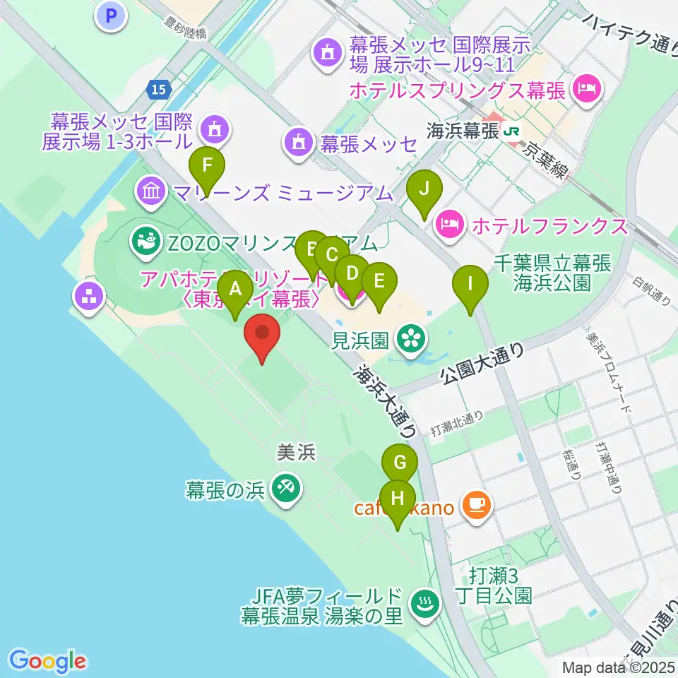 JFA夢フィールドC・Dピッチ周辺の駐車場・コインパーキング一覧地図
