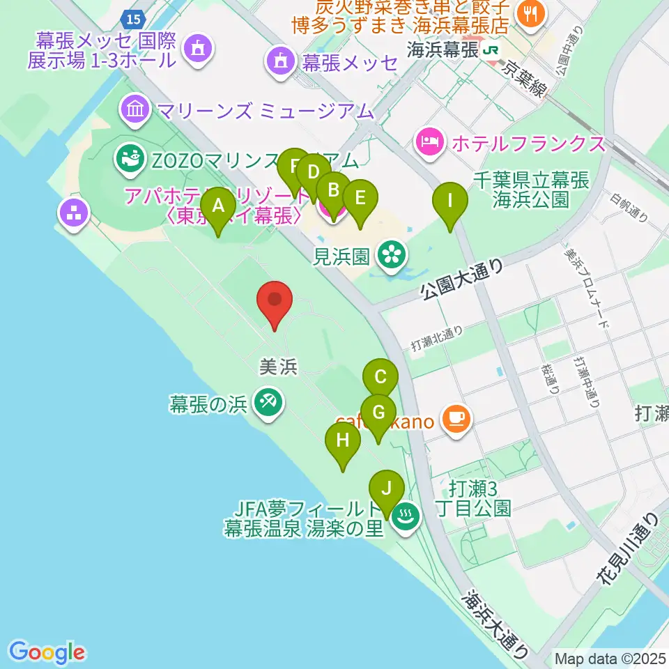 JFA夢フィールド ビーチサッカーピッチ周辺の駐車場・コインパーキング一覧地図