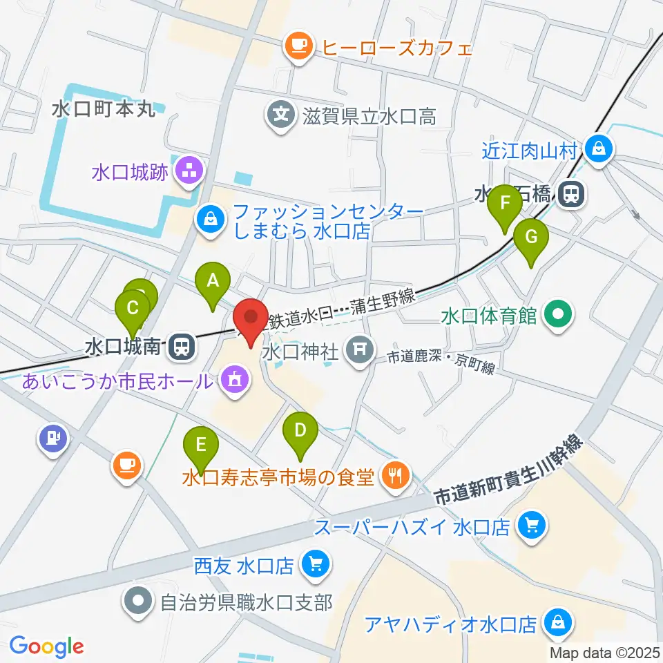 甲賀市水口歴史民俗資料館周辺の駐車場・コインパーキング一覧地図