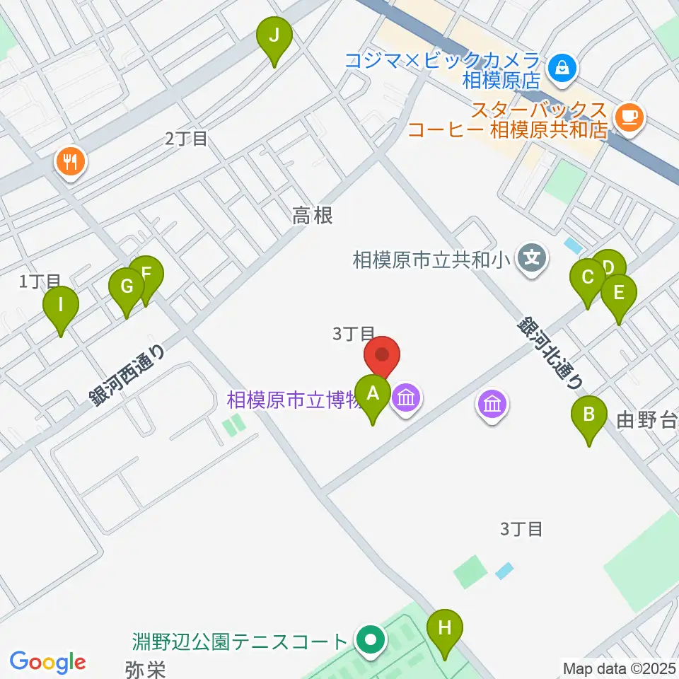 相模原市立博物館周辺の駐車場・コインパーキング一覧地図