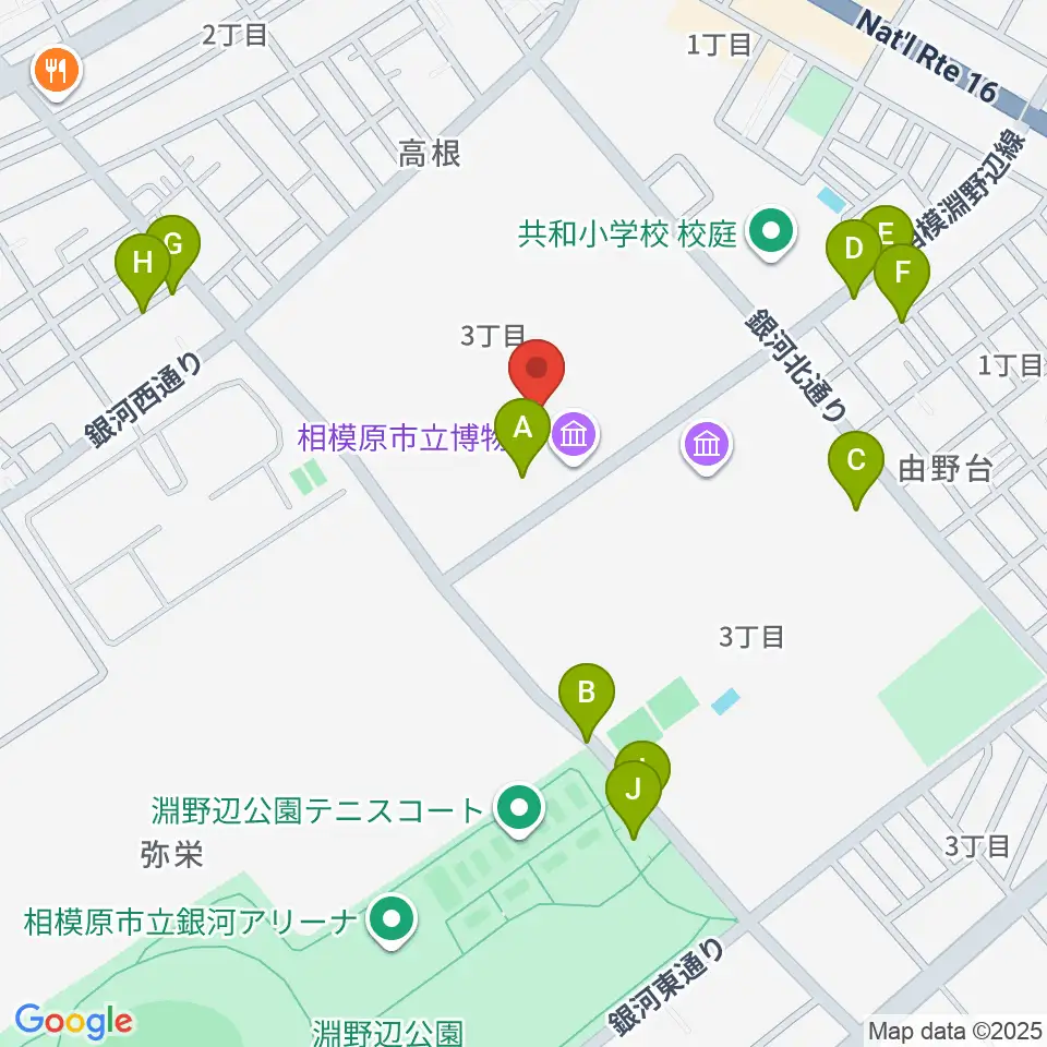 相模原市立博物館周辺の駐車場・コインパーキング一覧地図