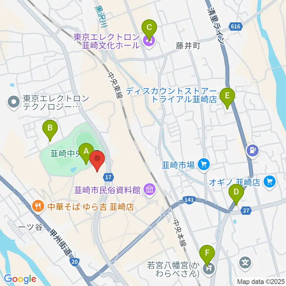 東京エレクトロン 韮崎アリーナ周辺の駐車場・コインパーキング一覧地図