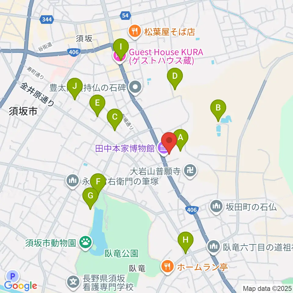 豪商の館 田中本家博物館周辺の駐車場・コインパーキング一覧地図