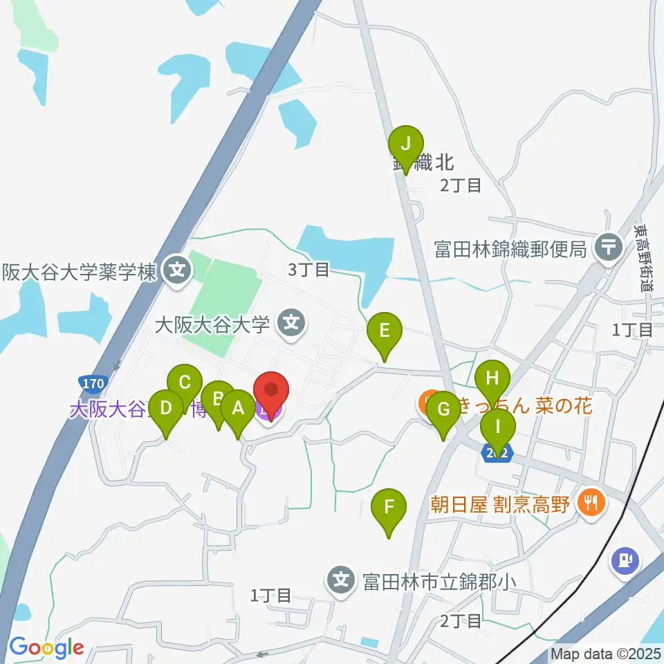 大阪大谷大学博物館周辺の駐車場・コインパーキング一覧地図