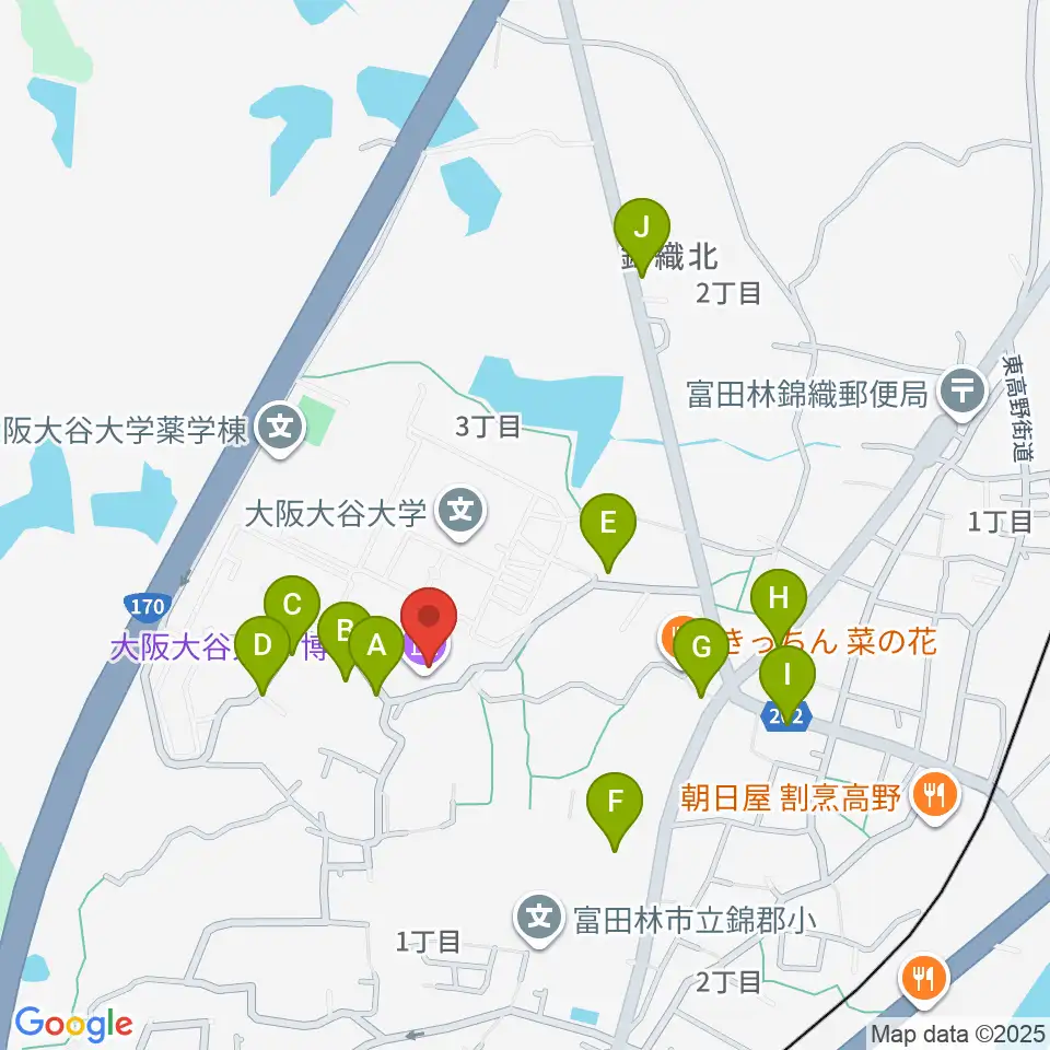 大阪大谷大学博物館周辺の駐車場・コインパーキング一覧地図